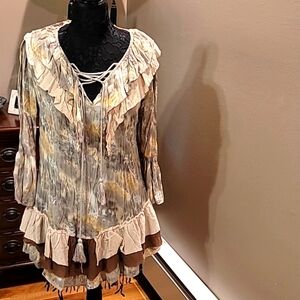 Ryu Hand Crafted Bohemian Guazy Layering Tunic
